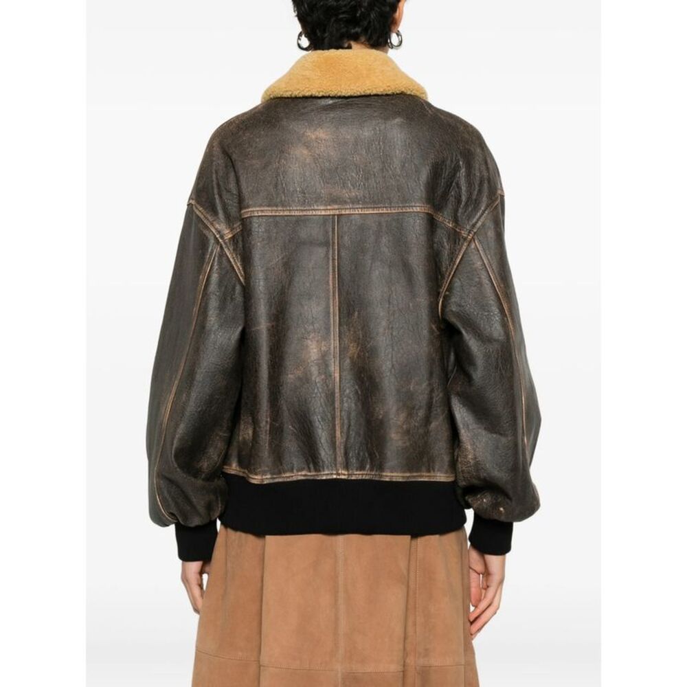 Khaite Brown Jackets - Leather Jackets Women - Picture 5 of 5